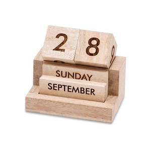 Bloc de calendrier en bois artisanal |   Support artisanal |   Vente en gros directe d'usine - Product Image 1