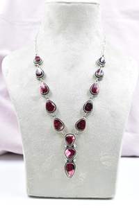 Collar de racimo de plata esterlina turquesa Dalia Rosa hecho a mano, cadena ajustable, joyería artesanal, regalo para ella - Product Image 4