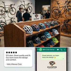 Casco de Ciclismo KUOPIN Eastinear HT-13G Ultraligero con Visera Magnética y Luz Trasera LED, Diseño Transpirable para Ciclismo de Carretera y Montaña - Product Image 4