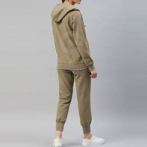 ชุดวอร์มผ้าฝ้าย100% สำหรับผู้หญิงชุดถักแบบลำลองในฤดูหนาวลายสีทึบออกแบบได้ตามต้องการ - Product Image 3