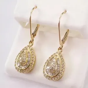 Women's Marquise Cut Bezel Set Moissanite Sterling Silver <b>Bracelet</b> with <b>Gold</b> Plating for Wedding Engagement - Product Image 3