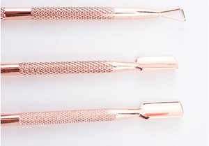 Empujador de cutículas de acero inoxidable, herramienta de manicura para el cuidado de las uñas y uso en salones. Empujador de cutículas profesional para manicura. - Product Image 3