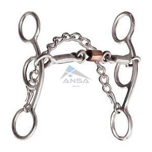 Bocado de entrenamiento para caballos de acero inoxidable liso de 5.5 pulgadas, 3 piezas, alta calidad, precio mayorista, proveedor a granel - Product Image 5