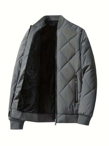 2025 veste d'hiver en peluche pour hommes sur mesure toile de haute qualité col montant chaud Logo avant Service OEM - Product Image 2