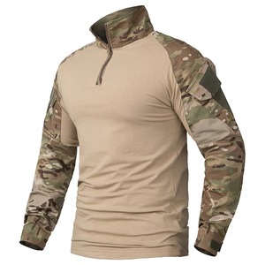 Men's T-<b>Shirt</b> with <b>Zip</b> Long Sleeve Cotton Uniform Airsoft <b>Shirts</b>-Plus Size Pant & Trousers - Product Image 6