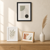 Cadre photo en bois simple HuaJia, best-seller, créatif, en bois massif, moderne, changeant de couleur, personnalisable