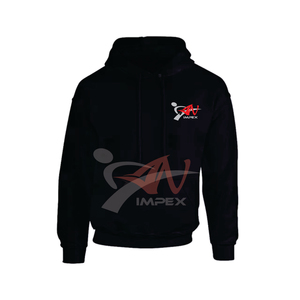 Sweat à capuche pull-over à logo avec impression personnalisée de haute qualité pour hommes, fabriqué avec un matériau flexible pour la saison printanière - Product Image 1