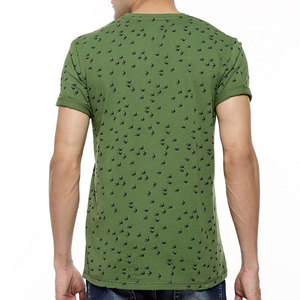 Service OEM T-shirt tricoté décontracté à motif solide, personnalisé, de couleur différente, col col en O à séchage rapide, prix d'usine - Product Image 2