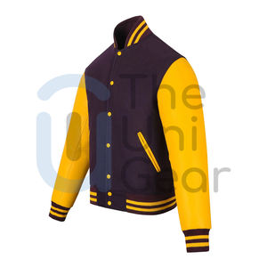 Chaquetas Universitarias de Béisbol Personalizadas de Alta Calidad para Hombre y Mujer, Estilo Urbano, Cuello Alto, Ecológicas, 100% Algodón, Venta al Por Mayor - Product Image 4