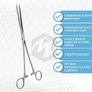 Fórceps de bloqueo de hemostato Rochester Pean de calidad superior recto 10 "agarre de mordazas dentadas completas instrumentos médicos quirúrgicos - Product Image 5