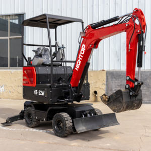 Pequeno 2 Ton Roda Escavadeira Versátil <span class=keywords><strong>Mini</strong></span> Escavadeira com Pneus De Borracha para Construção, Escavação & Demolição - Product Image 2