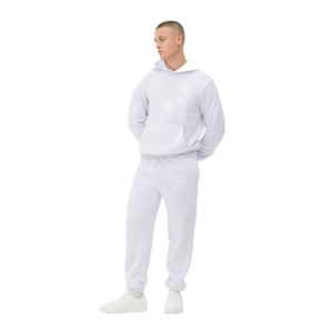 Wholesale Hooded Casual Solid Cotton Fleece Pullover Sweatsuit Customized Color Tracksuit 2 Piece Winter <b>Jogger</b> Suit <b>Set</b> for Men - Product Image 3