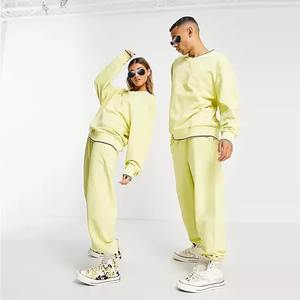 Conjunto Deportivo de Hombre Estilo Universitario, Cuello Redondo, 100% Algodón, Felpa, Holgado, Hombros Caídos, Informal, Ropa de Calle de Invierno, OEM, Marca Privada - Product Image 1