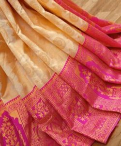 Saree élégant en soie avec pierre jacquard et broderie à la main pour mariage et événements spéciaux prix de gros - Product Image 2