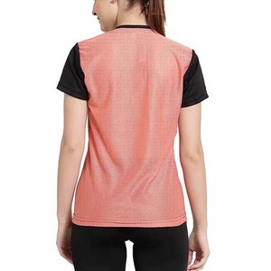 T-shirt décontracté surdimensionné pour femme 2026, tissu jersey premium, couleur unie, taille plus, avec logo brodé, vente en gros - Product Image 4