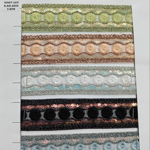 Tela de encaje bordado floral colorido de alta calidad para vestido de novia, encaje de tul francés africano con hilo multicolor - Product Image 1