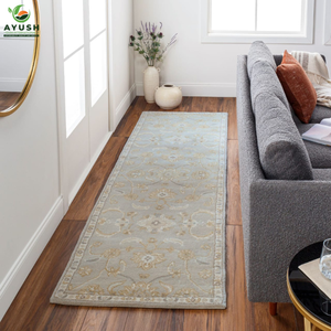 Alfombra de Lana de Decoración Calmante y Terrenal, Alfombras Acolchadas y Hechas a Mano para Dormitorio y Sala de Estar - Product Image 3