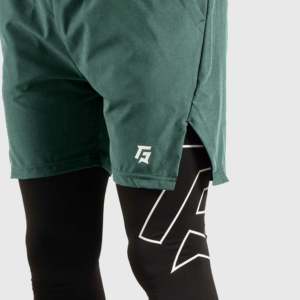 กางเกงขาสั้นและกางเกงรัดรูปสีเขียวเรย์ - Product Image 5