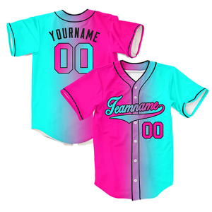 Doublure à fines rayures T-shirts de baseball personnalisés Uniforme de sport Maillot de baseball - Product Image 4