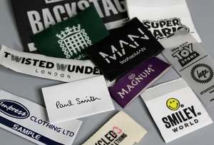 Etiqueta tejida al por mayor para prendas de vestir con logotipo personalizado fabricante de etiquetas privadas hecha en Pakistán etiqueta tejida de alta calidad a precio de fábrica - Product Image 3