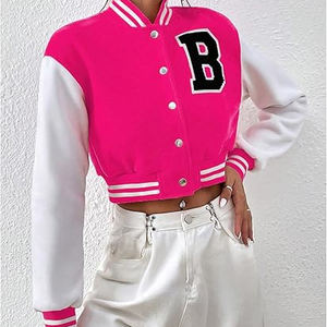 Élégant femmes varsité veste 2025 tendance surdimensionné Bomber veste personnalisé Letterman gros collège Style mode Streetwear - Product Image 3