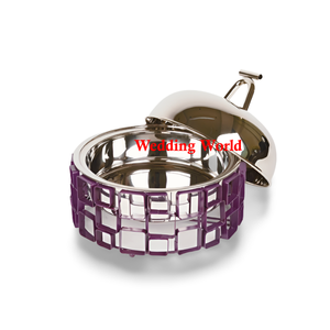 Calentador de alimentos de acero inoxidable Cazuela de diseñador hecha a mano de alta calidad Venta caliente Cazuela de metal nueva de lujo - Product Image 2