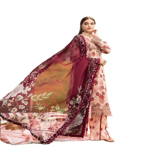 Venta al por mayor de trajes de césped de 3 piezas de diseñador pesado, ropa paquistaní e india de marca original, Lehnga Choli de Ramsha - Product Image 1