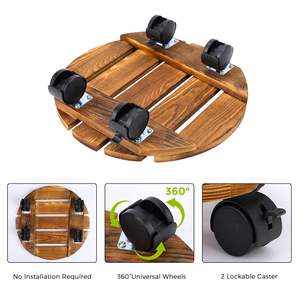 Support de plante roulant robuste avec roulettes verrouillables pour usage intérieur et extérieur - Product Image 6