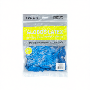 Palloncini in lattice Party Love 12 cm blu metallizzato, confezione da 50 pezzi, decorativi - Product Image 2