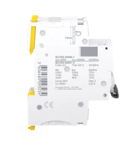 Disjoncteur miniature (MCB) Acti9 IC60N 2P 16A Courbe C 6kA Capacité de coupure 240V Protection contre la foudre - Haute qualité - Product Image 2