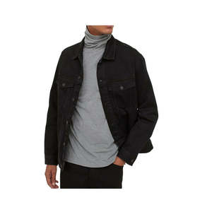 Chaqueta Vaquera de Algodón 100% para Hombre, Estilo Casual, Lavado Oscuro, para Invierno, Chaqueta de Algodón de Alta Calidad, Venta al Por Mayor - Product Image 6