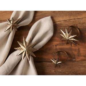 Ronds de serviette en laiton martelé rustiques qui ajoutent une touche artisanale aux tables à manger de style fermier et aux réunions décontractées - Product Image 4