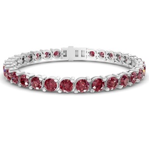 สร้อยข้อมือเพชรทรงกลม Cognac Cherry เพชรเลี้ยงในห้องปฏิบัติการ 2 กะรัต ความใส VS จำนวนเพชร 78 เม็ด ทองคำแท้ 14K สีทองเข้มโทนอุ่น ให้ความเงางาม - Product Image 1