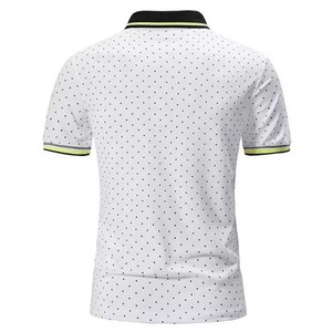 2024 High Street Style Men's for Polo Shirt OEM Logotipo personalizado Bordado Algodón transpirable Casual Patrón sólido Manga corta - Product Image 5