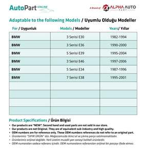 Pomo de Palanca de Cambios de Cuero de 6 Velocidades para BMW Serie 3 E30, E34, E36, E39, E46 - Product Image 2