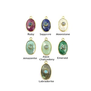 Rubis avec pendentif en pierre Labradorite - Product Image 5
