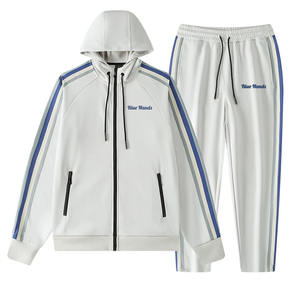 Chándal transpirable con capucha para hombre Otoño Invierno Cremallera Secado rápido Chándal liso para hombre Chándales deportivos para correr - Product Image 1