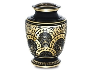 Urnas para cenizas adulto Funeral Black Urna funeraria grande de seres queridos Tamaño 10 "& 220 Cu. En - Product Image 4