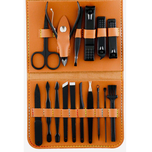 Meilleures ventes Instruments de soins de beauté personnels de toutes tailles Outils de manucure et de pédicure en acier de haute qualité avec étui en cuir - Product Image 2