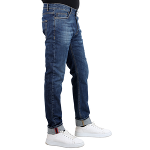 Made in Italy Private Label <b>Jeans</b> Casual Slim Fit <b>Elastic</b> Fabric Basic Wash for Wholesale 98%cotton 2% Ea - Product Image 4