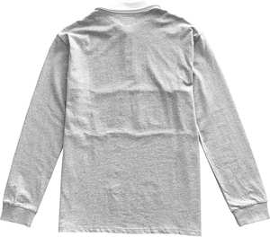 OEM โลโก้ที่กําหนดเองบุรุษเสื้อเชิ้ตโรગ્บี้แขนยาวลายเสื้อยืดผ้าฝ้ายบริสุทธิ์ย์สิ่งทอลายทแยงเสื้อลําลอง - Product Image 6