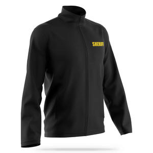Custom Winter Workwear Sheriff Men's Softshell Jacket Outdoor <b>Staff</b> Uniform Screen Printing Logo Windproof Softshell Jacket - Product Image 4