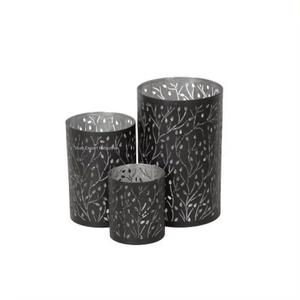 Bougeoirs votifs en fer noir personnalisés pour les mariages à domicile Décorations de table pour événement de Noël Votive ronde - Product Image 4