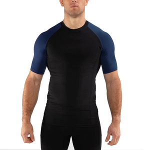 Manufacturer OEM Service Rash Guard <b>Men</b> Sublimation Printed Spandex Bjj Rash Guard MMA Rashguard <b>Compression</b> <b>Shirts</b> - Product Image 1