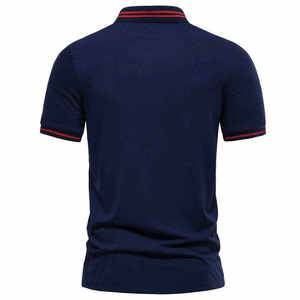 Polo de golf pour homme tendance, logo personnalisé, 100% coton, haute qualité, couleur unie - Product Image 3