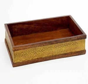 Style arabe en bois et métal chocolat et Dessert plateau de service bol 100% sans danger pour les aliments nouveau Design pour Diwali Occasions prix de gros - Product Image 2