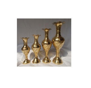 Florero de Metal para decoración del hogar hecho en India, fabricante al por mayor, diseño hecho a mano, florero de Metal de latón - Product Image 6