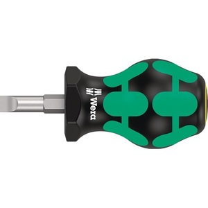 WERA Stubby <b>Screwdriver</b> 335 6.5mm Cutting Width 24.5mm Blade Length 2-Component Handle Round Blade - Product Image 1
