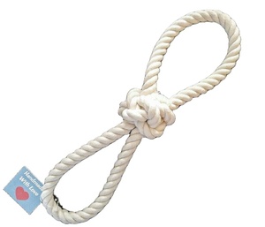 Jouet pour chien en corde de coton naturelle de haute qualité, fait main, pour la promenade quotidienne, à utiliser avec une laisse en corde pour chien - Product Image 1