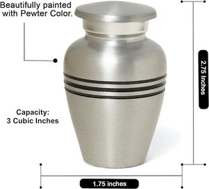 Mini urnes souvenir en aluminium les plus vendues souvenir funéraire de conception classique fabriquée en Inde - Product Image 5